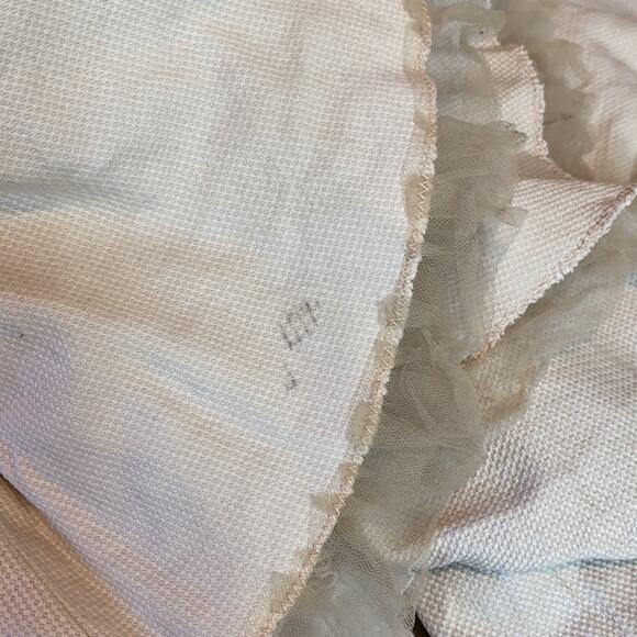 Handmade Prairie Renaissance Peasant Floral Ruffle Lace Tie Back Girls Dress 5/6 - Picture 8 of 9